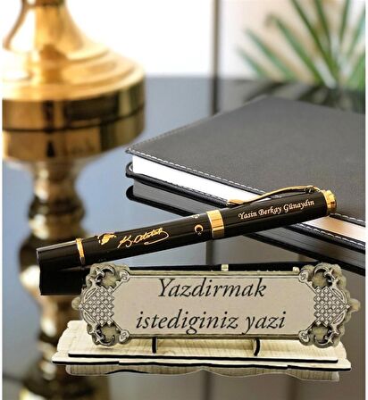 Kişiye Özel Atatürk Siluet Ve Masa Üstü İsimlik