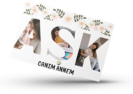 Kişiye Özel Aşk Yazılı Ahşap Poster