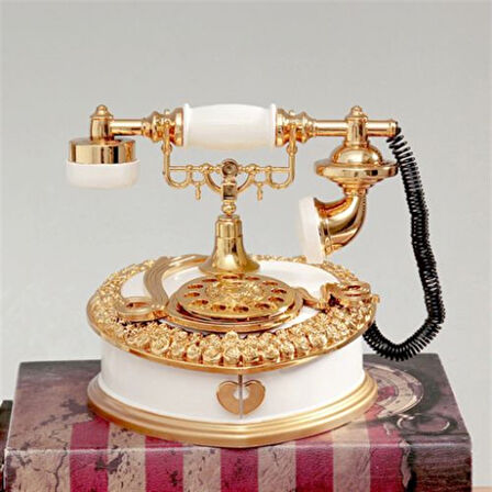 Nostaljik Telefon Müzik Kutusu Çekmeceli