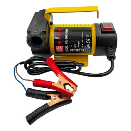 12v Kendinden Emişli Taşınabilir Yakıt/Sıvı Yağ Aktarma Mazot Pompası  Kod : Bhd00696