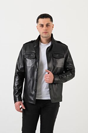 Erkek Siyah Hakiki Deri