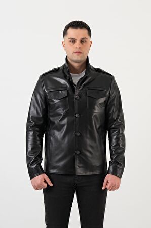 Erkek Siyah Hakiki Deri