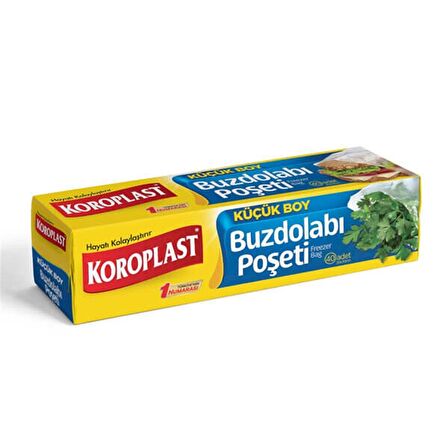Koroplast 20x30 cm 40'lı Küçük Boy Buzdolabı Poşeti