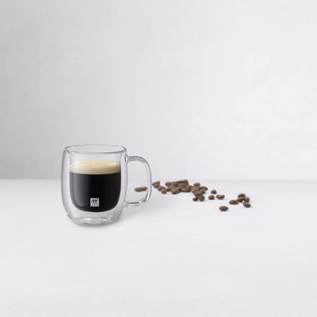 Sorrento Çift Camlı Kulplu 2'li Espresso Bardak Seti, 80 ml