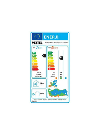 Vestel Flora Doğa Inverter 124 A++ 12000 BTU Duvar Tipi Klima