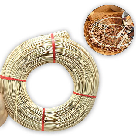 Rattan Doğal Bambu Çubuk 250gr Brüt- 1.5mm Örgü Rattan İp