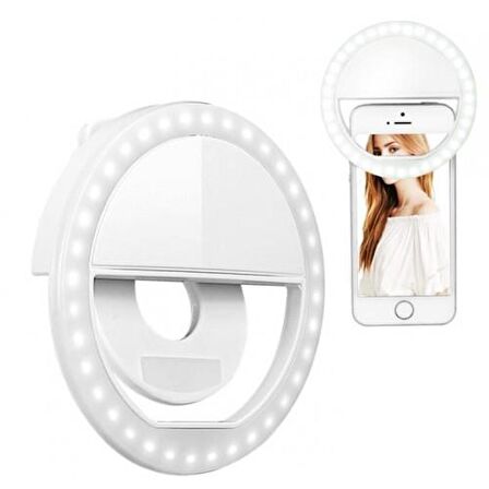 Selfie Işığı Ring Light Led Flash Beauty Light Taşınabilir Ledli