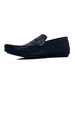 Ayaktarz Golden shoes Siyah Hakiki Deri Günlük Erkek Loafer Ayakkabı