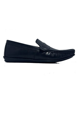 Ayaktarz Golden shoes Siyah Hakiki Deri Günlük Erkek Loafer Ayakkabı
