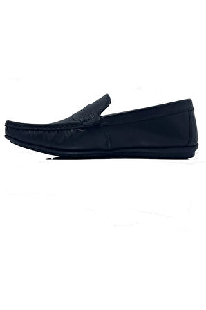 Ayaktarz Golden shoes Siyah Hakiki Deri Günlük Erkek Loafer Ayakkabı