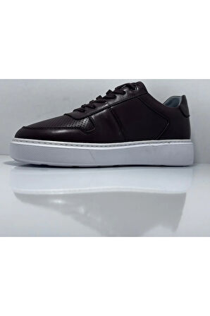 Ayaktarz MİWANO Kahve-Beyaz Eva Taban Bağcıklı Hakiki Deri Günlük Erkek Ayakkabı