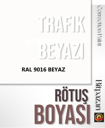 Flea Market Trafik Beyaz Eşya Rötuş Boyası 25ml RAL9016, RAL9016FLEA