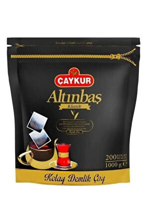 Çaykur Altınbaş Klasik Siyah Demlik Poşet Çay 2'li 200 X 5 G