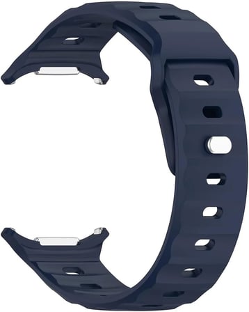 Samsung Galaxy Watch 7 Ultra 47mm ile Uyumlu Kordon Dalgalı Official Design Premium Silikon Kayış
