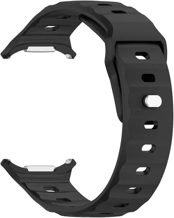 Samsung Galaxy Watch 7 Ultra 47mm ile Uyumlu Kordon Dalgalı Official Design Premium Silikon Kayış