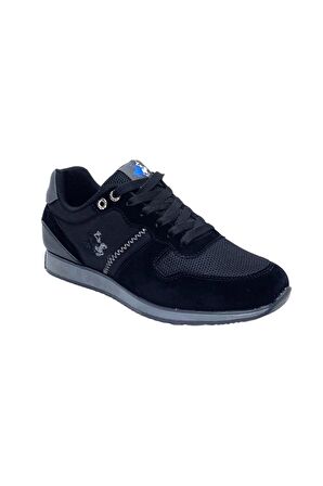 Erkek Günlük Casual Sneaker Ayakkabı Siyah-Füme Leona