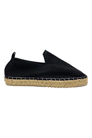 Unisex Siyah Triko Espadril