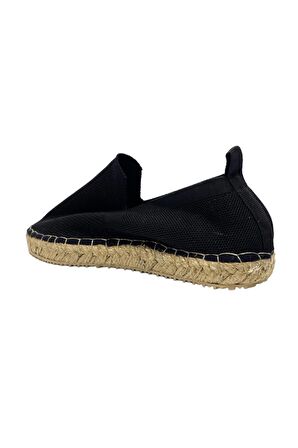 Unisex Siyah Triko Espadril