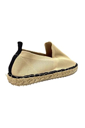 Unisex Bej Triko Espadril