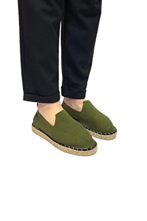 Unisex Haki Triko Espadril