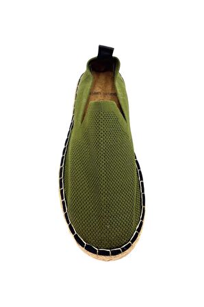 Unisex Haki Triko Espadril