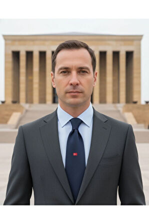 Türk Bayrağı Desenli Ipek Kravatlı Ahşap Kutulu Erkek Hediyesi