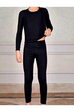 Erkek Çocuk Termal Üst Siyah