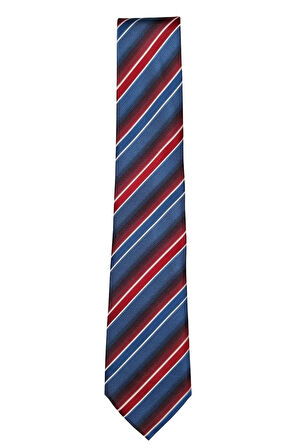 Kırmızı Çizgili 8 Cm Genişliğinde Klasik Kravat