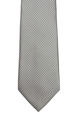 7 Cm Genişliğinde Gri Desenli Ince Kravat