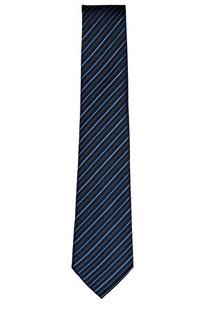 Lacivert Çizgili Klasik Kravat