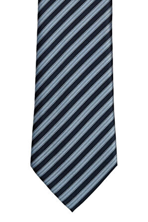 Mavi Çizgili Klasik Kravat