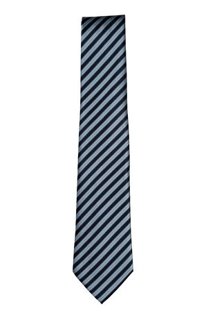 Mavi Çizgili Klasik Kravat