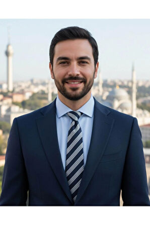 Gri Lacivert Çizgili 8 Cm Genişliğinde Klasik Kravat