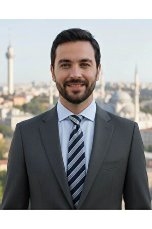 Gri Lacivert Çizgili 8 Cm Genişliğinde Klasik Kravat