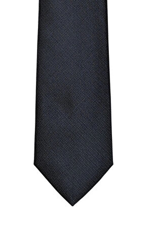 Siyah-lacivert Desenli Ince Kravat