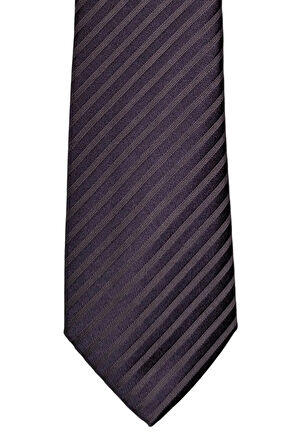 İnce Çizgili Mor Renkli 8 Cm Genişliğinde Klasik Kravat