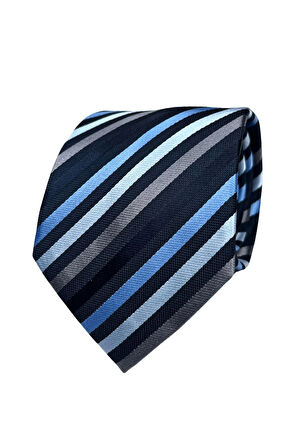 Mavi Çizgili Kravat Erkek