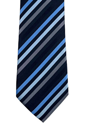 Mavi Çizgili Kravat Erkek