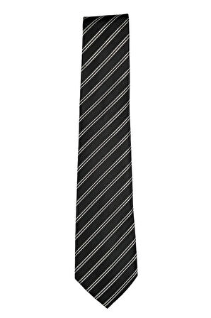 Siyah Çizgili Kravat Erkek