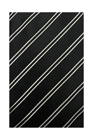 Siyah Çizgili Kravat Erkek