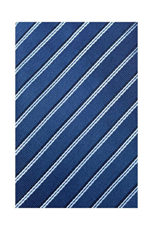 Lacivert Çizgili Kravat Erkek