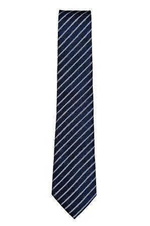 Lacivert Çizgili Kravat Erkek