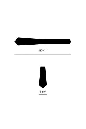 İtalya Üretimi Mor Ve Siyah Çizgili Kravat - 8 Cm Genişlik, 145 Cm Uzunluk