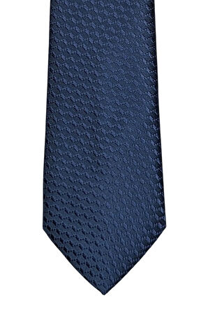 Lacivert Desenli 8 Cm Genişliğinde Klasik Kravat