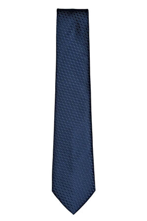 Lacivert Desenli 8 Cm Genişliğinde Klasik Kravat