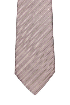 İnce Çizgili 8 Cm Genişliğinde Pembe Kravat