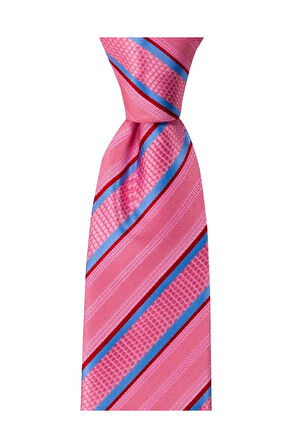 Mendilli Pembe Kravat Ve Kol Düğmeli Erkek Hediye Seti