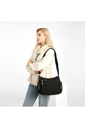 Kadın Postacı Çantası Krinkıl Kumaş Suya Dayanıklı Yüzey