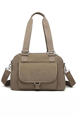 Krinkıl Kumaş Kadın El- Kol Çantası Suya Dayanıklı Çok Gözlü