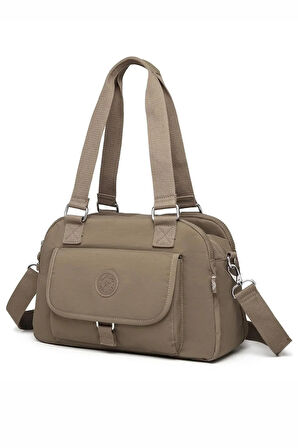 Krinkıl Kumaş Kadın El- Kol Çantası Suya Dayanıklı Çok Gözlü